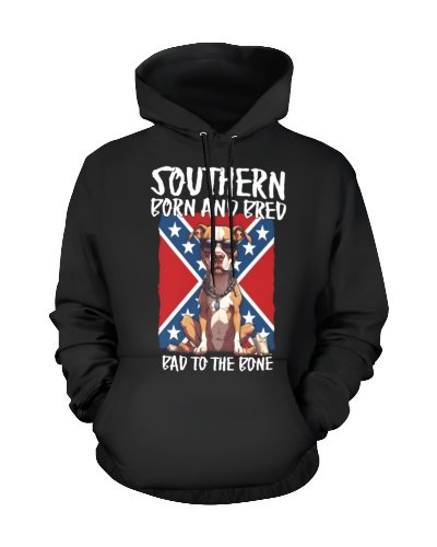 Southern Born & Bred Bad to the Bone prem polyester mens hoodie